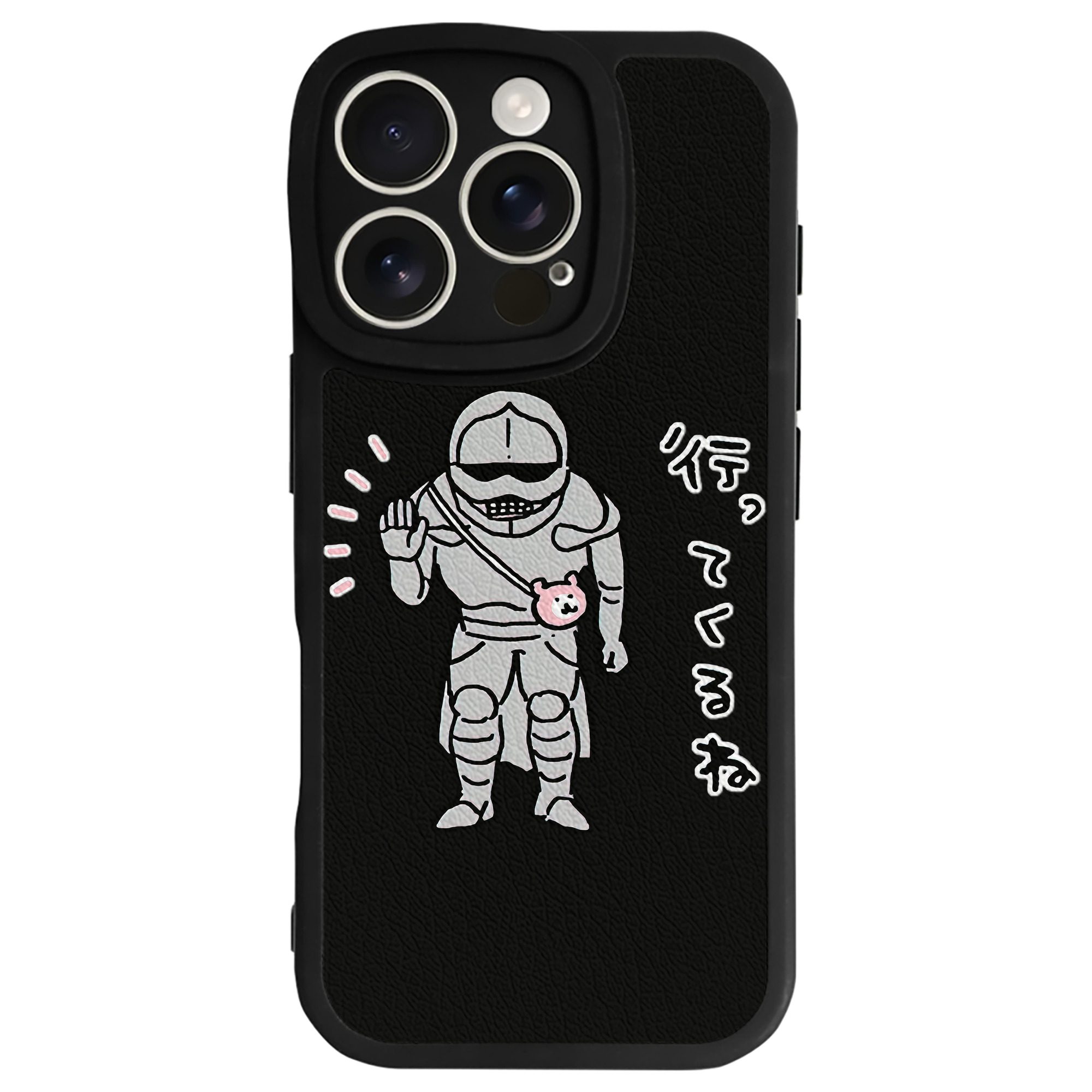 （画像用） ちいかわ 労働の鎧さん Chii-kawa Mr. Armor of Labor 【iPhone 16シリーズ対応】シリコンスマホケース（レザー調） 材質：シリコン